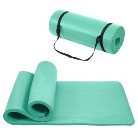 Only Supports Self Pickup  Yoga Mat, One Inch Thickened High-density Practice Mat, Tear-resistant Practice Yoga Mat With Straps, Suitable For All (Color: Navy Blue)