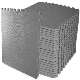 Jigsaw Sports Mat With EVA Foam Interlocking Tiles For Gymnastics And Home Gym Floor Protection, Various Sizes And Colours (Option: GreyThreequartersinch 24Pieces)