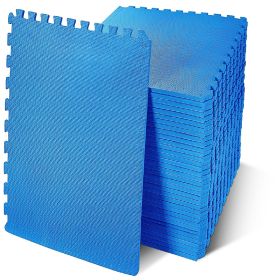 Jigsaw Sports Mat With EVA Foam Interlocking Tiles For Gymnastics And Home Gym Floor Protection, Various Sizes And Colours (Option: Blue Half inch 36Pieces)