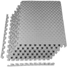 Jigsaw Sports Mat With EVA Foam Interlocking Tiles For Gymnastics And Home Gym Floor Protection, Various Sizes And Colours (Option: Grey 1inch 6Pieces)
