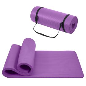 Only Supports Self Pickup  Yoga Mat, One Inch Thickened High-density Practice Mat, Tear-resistant Practice Yoga Mat With Straps, Suitable For All (Color: Purple)