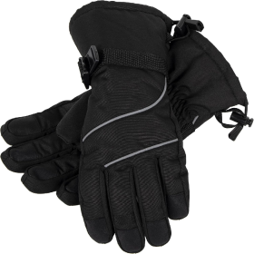 Men's Ski Gloves Waterproof Insulated Snow Gloves With Touch Screen (Option: Black Large)
