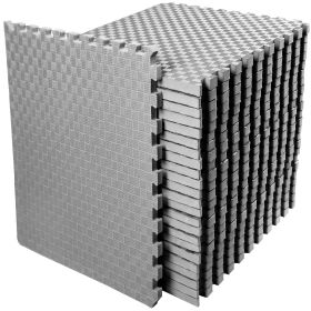Jigsaw Sports Mat With EVA Foam Interlocking Tiles For Gymnastics And Home Gym Floor Protection, Various Sizes And Colours (Option: Grey 1inch 18Pieces)
