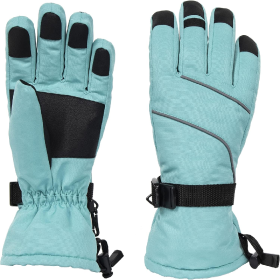 Women's Ski Gloves Waterproof Insulated Snow Gloves With Touch Screen (Option: Teal Medium)