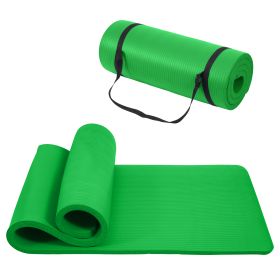 Only Supports Self Pickup  Yoga Mat, One Inch Thickened High-density Practice Mat, Tear-resistant Practice Yoga Mat With Straps, Suitable For All (Color: green)