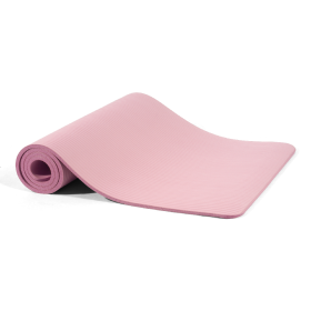 Yoga Mat, 1-2 Inch Ultra-thick High-density Practice Mat With Straps, Suitable For All Kinds Of Yoga Practice, A Variety Of Colors (Option: Pearly Pink)